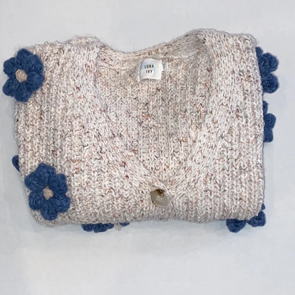 NWT Luna Ivy x Anthropologie Flower Cardigan‎ - Picture 9 of 9